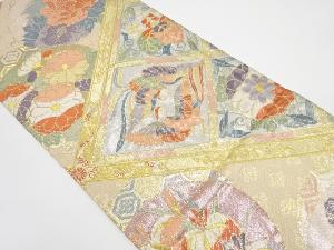 佐賀錦 格天井花鳥図織り出し 袋帯